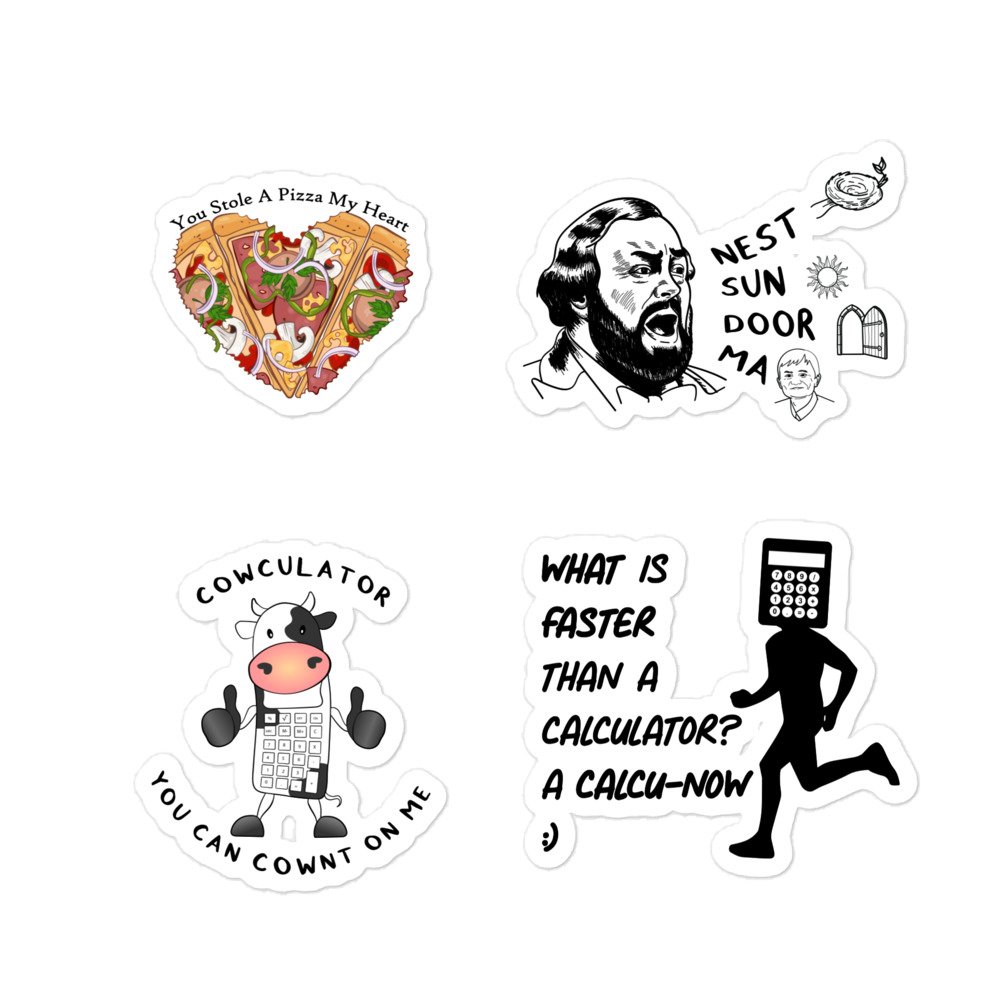 Dad Joke Sticker Pack Vol. 2 – 4 Funny Pun Vinyl Stickers
